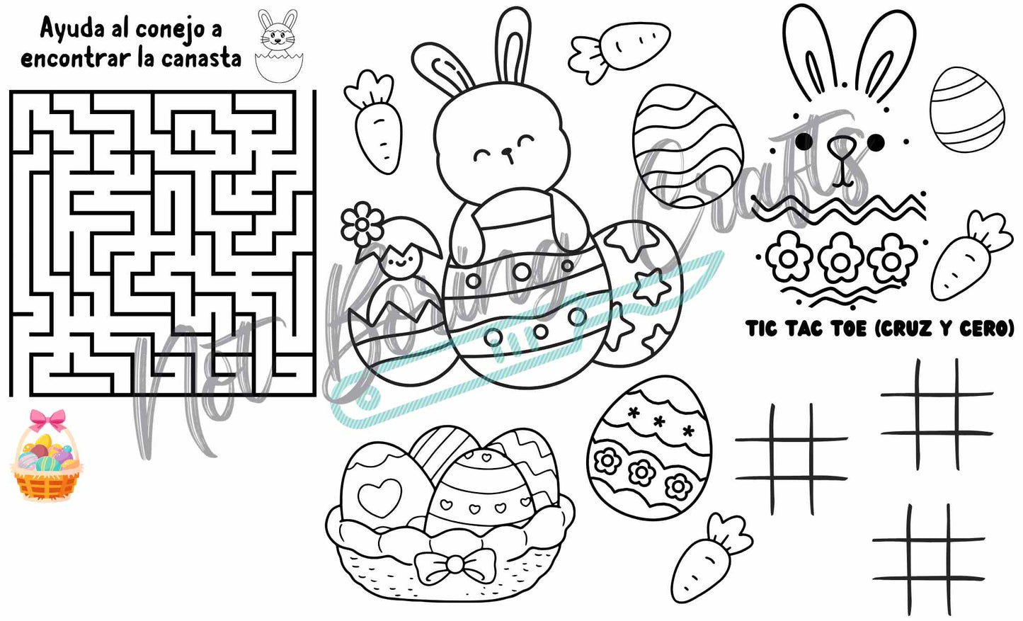 Customizable Easter Coloring Tablecloth