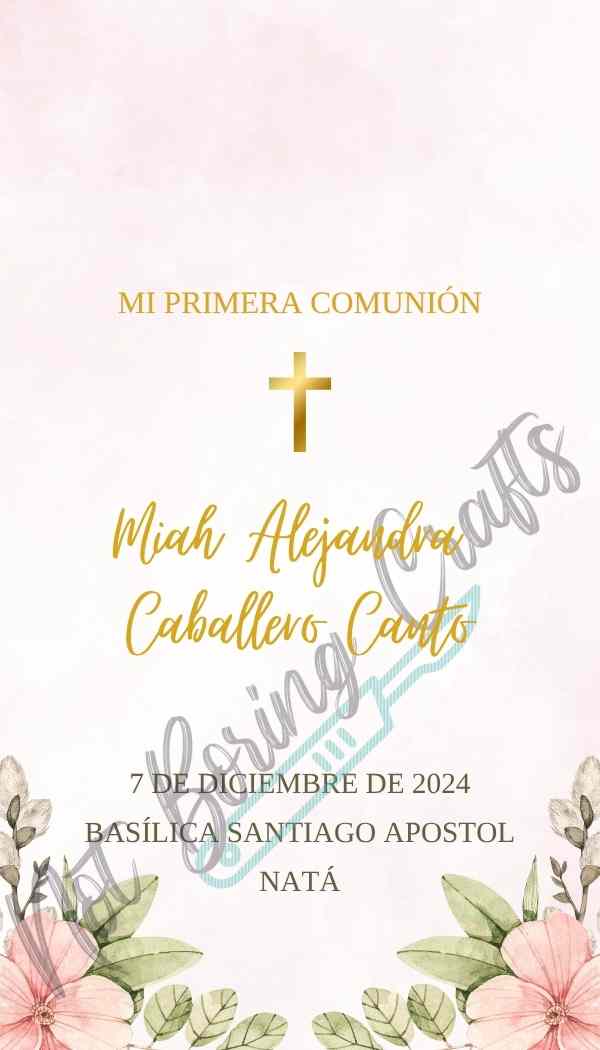 Editable label for Baptism or Communion 