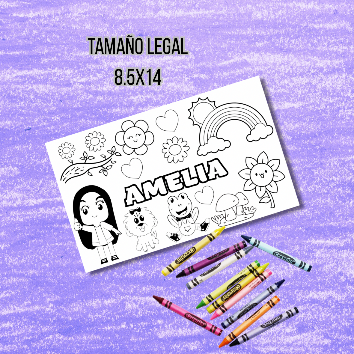 Customizable Lara Campos Coloring Tablecloth 