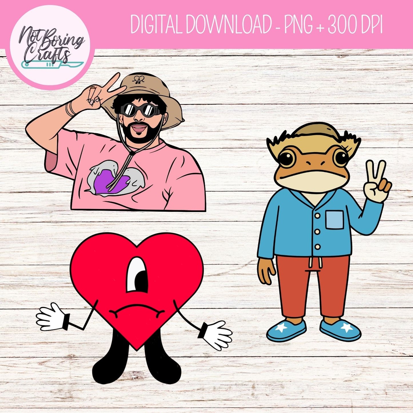 Bad Bunny PNG Bundle | Un Verano Sin Ti | Concho Pava PNG | Clipart