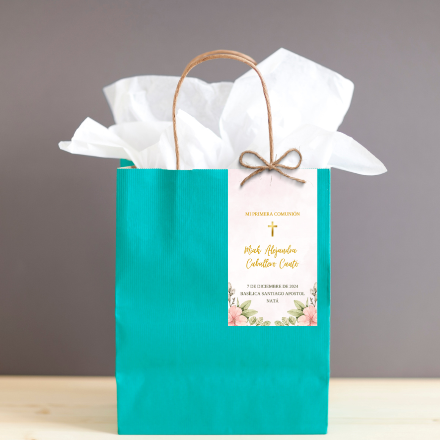 Editable label for Baptism or Communion 
